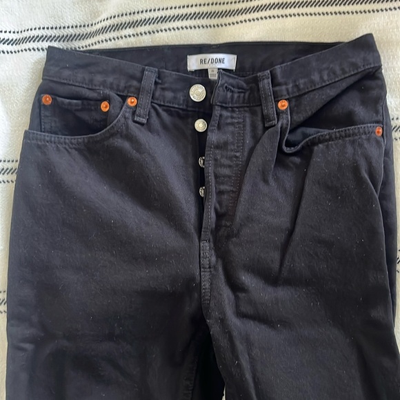 Re/done black raw edge jeans - Picture 3 of 4